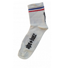 ALPE D'HUEZ chaussettes vélo banches 2025