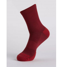 SPECIALIZED chaussettes vélo été Soft Air Mid - Garnet Red - 10 cm 