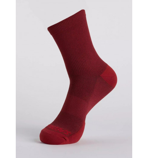 SPECIALIZED chaussettes v&eacute;lo &eacute;t&eacute; Soft Air Mid - Garnet Red - 10 cm 