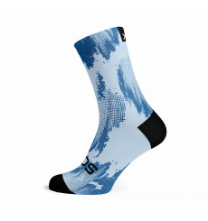 SOX FOOTWEAR Blue Gravel Crew Cycling Socks