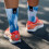 SOX FOOTWEAR Blue Gravel Crew Cycling Socks