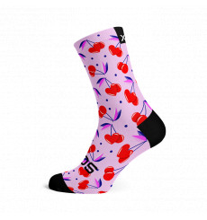 SOX FOOTWEAR Chaussettes v&eacute;lo Crew Cherry Pink