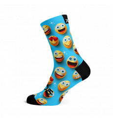 SOX FOOTWEAR Chaussettes v&eacute;lo Crew Emoji 