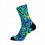 SOX FOOTWEAR Electric Leopard Blue Crew Cycling Socks