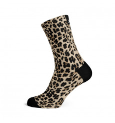 SOX FOOTWEAR Golden Leopard Crew Cycling Socks