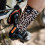 SOX FOOTWEAR Golden Leopard Crew Cycling Socks