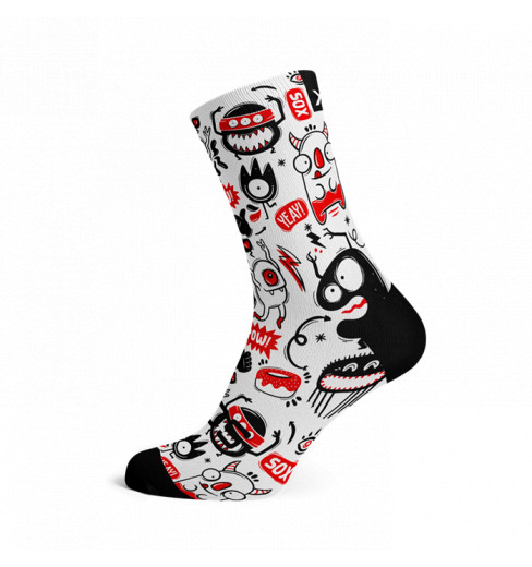 SOX FOOTWEAR Chaussettes v&eacute;lo Crew Monster