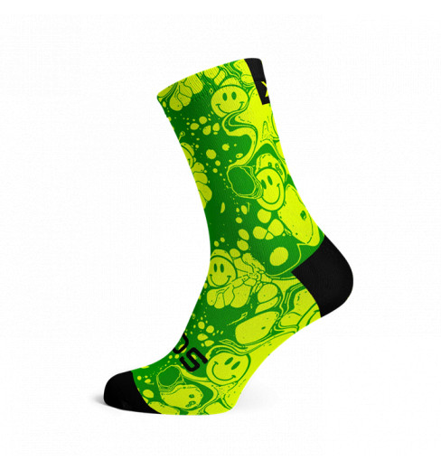 SOX FOOTWEAR Chaussettes v&eacute;lo Crew Neon Slide Yellow