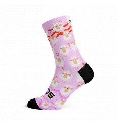 SOX FOOTWEAR Chaussettes v&eacute;lo Crew Pink Sheap