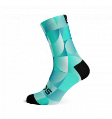 SOX FOOTWEAR Solid Turquoise Crew Cycling Socks