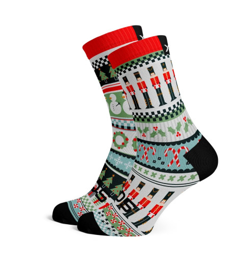SOX FOOTWEAR Holly Jolly Nutcracker Crew cycling socks