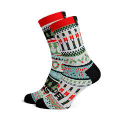 SOX FOOTWEAR chaussettes v&eacute;lo Holly Jolly Nutcracker Crew
