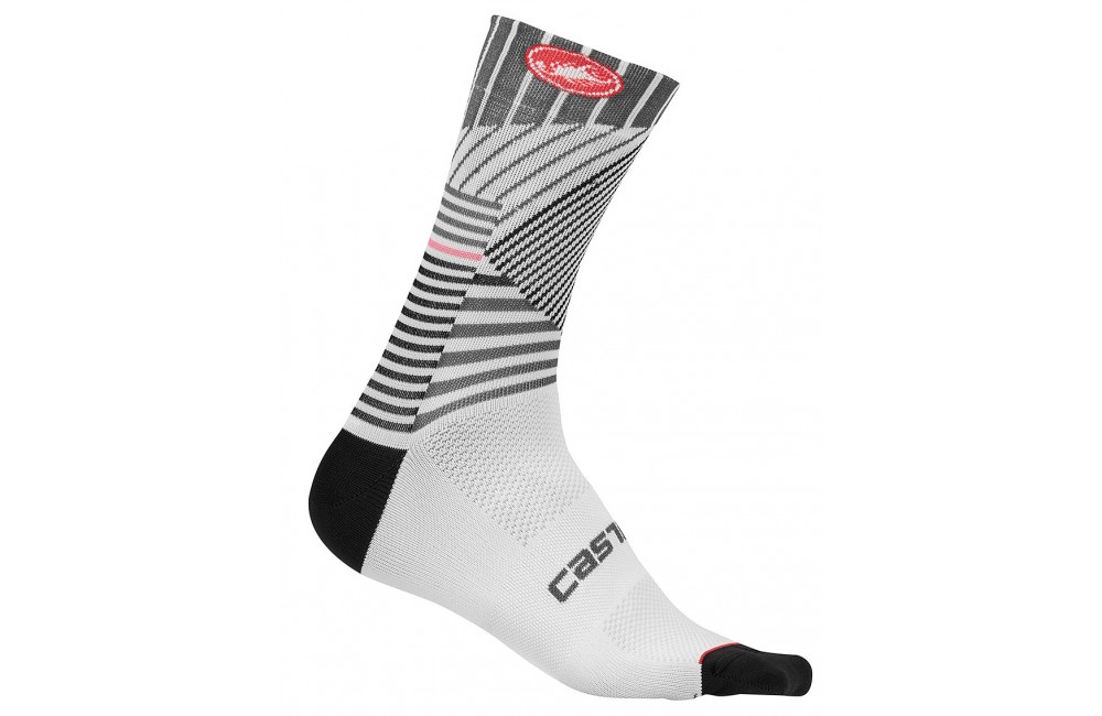 Castelli Rosso Corsa 6 Bike Socks White//Red 2019