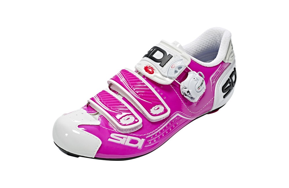 pink sidi cycling shoes
