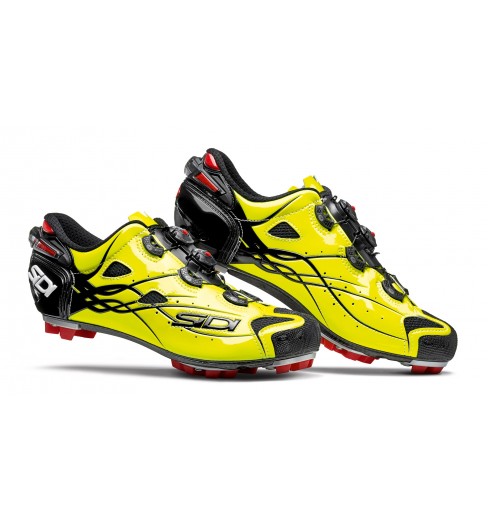SIDI Tiger carbon bright yellow mountain bike shoes