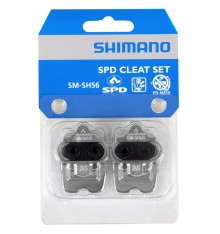 Paire de cales VTT Shimano SM-SH56 SPD multidirectionnel + plaque argent