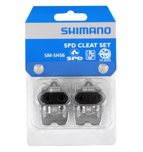 Paire de cales VTT Shimano SM-SH56 SPD multidirectionnel + plaque argent