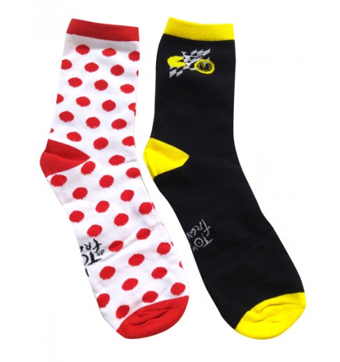 Lot de 2 paires de chaussettes cyclistes Tour de France 2019