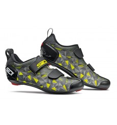 Chaussures vélo route triathlon SIDI T5 Air Carbon gris / jaune