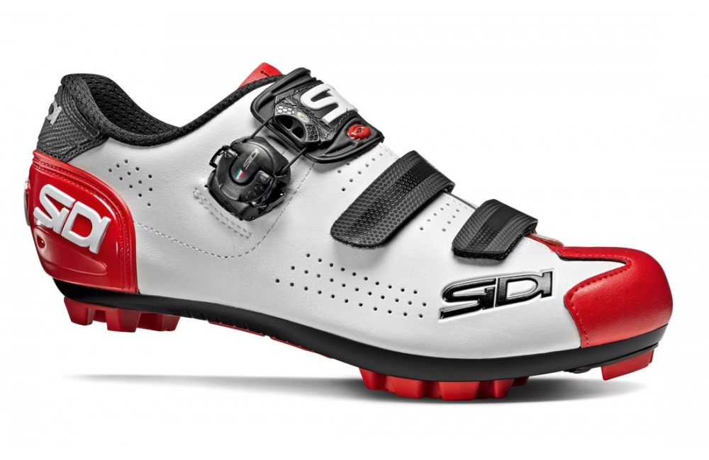 Chaussures VTT SIDI TRACE 2 blanc noir rouge 2022 CHAUSSURES VELO