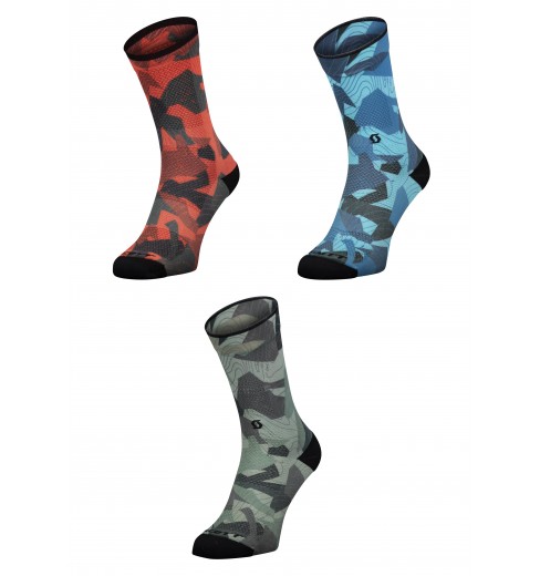 SCOTT chaussettes vélo TRAIL CAMO MAP Crew 2021