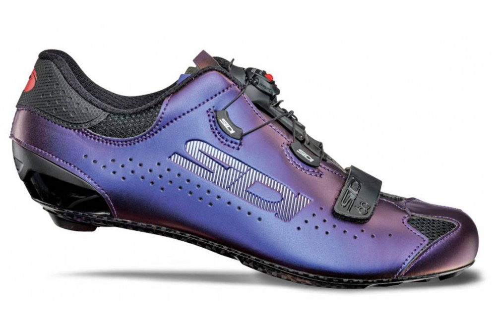 blue road cycling shoes