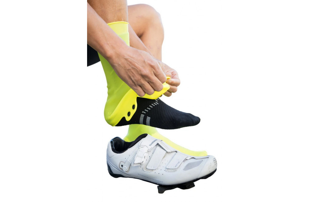 Couvre-chaussures Vélo En Silicone VELOTOZE - Imperméable Et Coupe-vent - Sans Fermeture éclair, Clip Sous La Chaussure