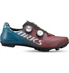 SPECIALIZED S-Works Recon men's Mountain Bike Shoes - Tropical Teal / Maroon / Silver 