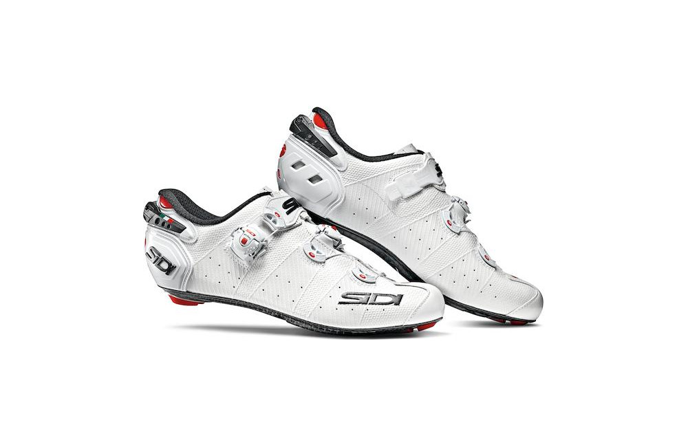 SIDI Wire Carbon Road Cycling Shoes White/Red 