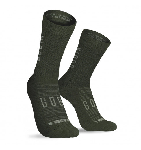 GOBIK chaussettes vélo hiver unisexe Merino Army 2022