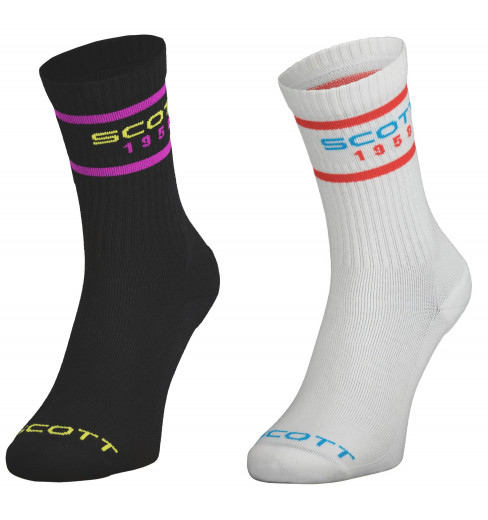 SCOTT chaussettes vélo Retro Casual Crew 2024