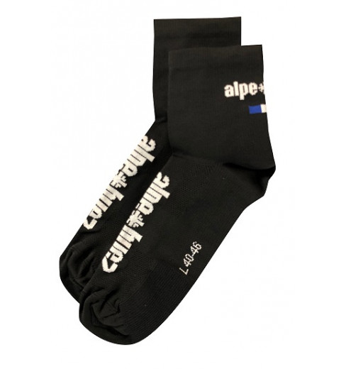 ALPE D'HUEZ chaussettes vélo basses noires 9cm 2022