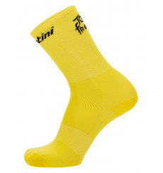 SANTINI Tour de France yellow summer cycling socks - 2022