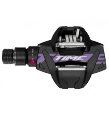 TIME pédales vélo VTT XC 6 Noir / Violet avec Cales ATAC 13°/17° B1